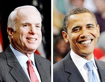 المرشحان للرئاسة الأمريكية اوباما وماكين